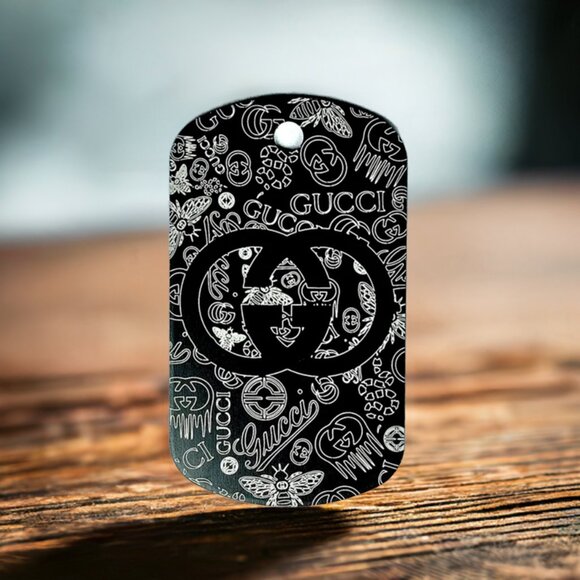 GUCCI Metal Tag | Bag Tag | Necklace Pendant | Keychain Accesory | Mint Condish - Picture 3 of 11